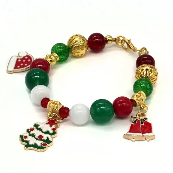 Beautiful handcrafted Christmas bracelet. - Picture 3 of 3